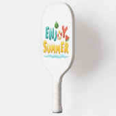 サマー楽しむ文字イラストレーション ピックルボールラケット (左)