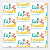 サマー楽しむ文字イラストレーション 壁紙 (正面)