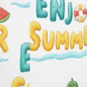 サマー楽しむ文字イラストレーション 壁紙 (縫い目)