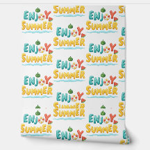 サマー楽しむ文字イラストレーション