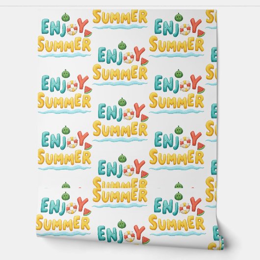 サマー楽しむ文字イラストレーション 壁紙 (ほどく)