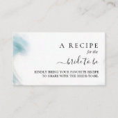 サマー海ビーチブルーウォーターブライダルシャワー エンクロージャーカード (正面)