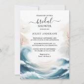 サマー海ビーチブルーウォーターブライダルシャワー 招待状 (正面)
