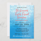 サマー私は17水中誕生日 招待状 (正面)