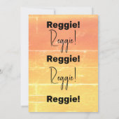 サマー素朴カジュアルイエローピーチバースデーパーティー 招待状 (裏面)