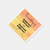 サマー素朴カジュアルイエローピーチ結婚ズ スタンダードカクテルナプキン (角)