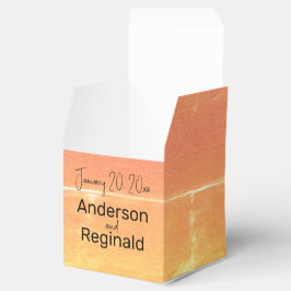 サマー素朴カジュアルイエローピーチ結婚ズ フェイバーボックス