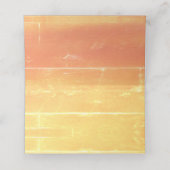 サマー素朴カジュアルイエローピーチ結婚ズ プレイスカード (内部開封)