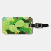 サマー素朴グリーン多肉性グリッター ラゲッジタグ (正面横)