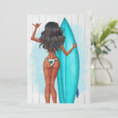 サマー素朴サーフビーチバケーションバースデーパーティー 招待状 (スタンド正面)