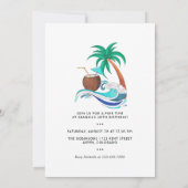 サマー素朴サーフビーチバケーションバースデーパーティー 招待状 (裏面)