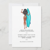 サマー素朴サーフビーチバケーションバースデーパーティーI 招待状 (裏面)