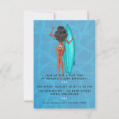 サマー素朴サーフビーチバケーションバースデーパーティーI 招待状 (裏面)