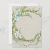 サマー素朴シダリース結婚式の日付を保存 招待状 (裏面)