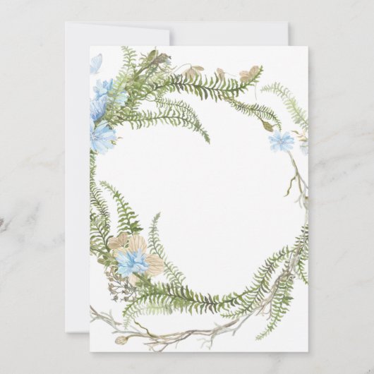 サマー素朴ファーンブリデスメイドランチョン招待状 (裏面)