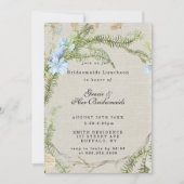サマー素朴ファーンブリデスメイドランチョン招待状 (正面)