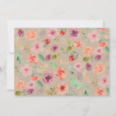 サマー素朴フローラクラフト結婚式招待状 招待状 (裏面)