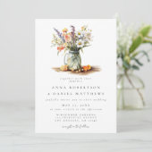 サマー素朴フローラメイスンジャー結婚ズ 招待状 (スタンド正面)