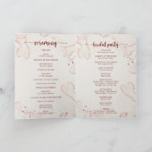 サマー素朴フローラ折り畳み結婚式 プログラム (内部)