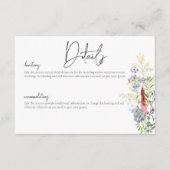 サマー素朴ワイルドフラワー&ひまわりの詳細 エンクロージャーカード (正面)