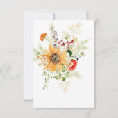 サマー素朴ワイルドフラワー&ひまわり セーブザデート (裏面)