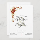 サマー結婚ズエレガントバラ 招待状 (正面/裏面)