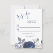 サマー結婚ズ・ブライトブルーフローラ 出欠カード (正面)