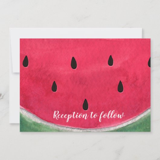 サマー結婚式招待状とスイカ 招待状 (裏面)