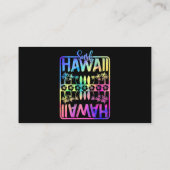 サマー絞り染めハワおもしろいイサーフラバーサーフィンママ 名刺 (裏面)