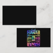 サマー絞り染めハワおもしろいイサーフラバーサーフィンママ 名刺 (正面/裏面)
