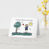 サマー考えキャンプでの孫のステッキのフィグ カード (黄色い花)