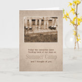 サマー考えキャンプの遠くにヴィンテージであなたの カード (黄色い花)