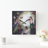 サマー至フェアリーコンサート スクエア壁時計 (ホーム)