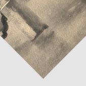 サマー航海のビーチフロントセピアブラウンウォーター色 薄葉紙 (詳細)