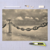 サマー航海のビーチフロントセピアブラウンウォーター色 薄葉紙 (クラフト)