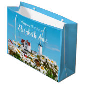 サマー航海の誕生日ヌブルメインライトハウス ラージペーパーバッグ (正面アングル)