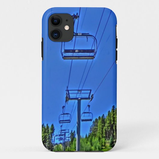 サマー芸術的スキーリフト風光明媚な電話5ケース Case-Mate iPhoneケース (裏面)