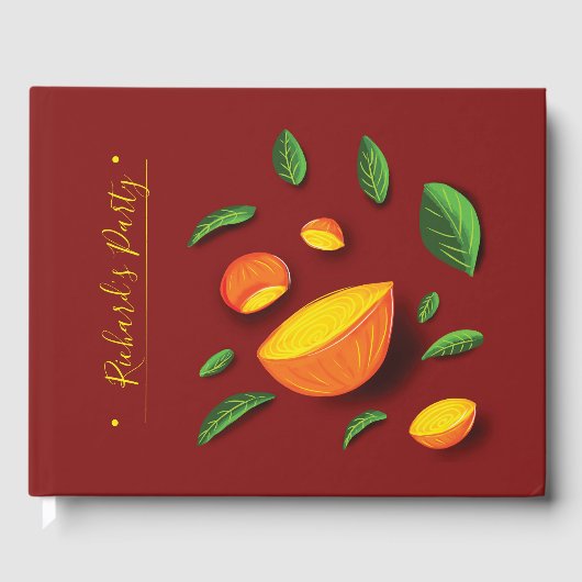 サマー芸術的フルーツレモンハンドドロー絵画ズ ゲストブック (正面)