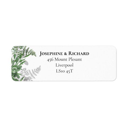 サマー葉差出人住所ズ ラベル (正面)