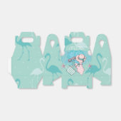 サマー誕生日プールパーティー パーソナライズされた フェイバーボックス (折り畳みなし)