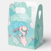 サマー誕生日プールパーティー パーソナライズされた フェイバーボックス (オープン)