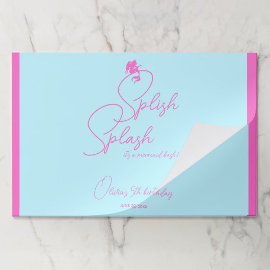 サマー誕生日マーメイド25紙ランチョンマット ペーパーパッド (折り畳み)