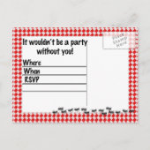 サマー誕生日BBQ招待状 インビテーションポストカード (裏面)