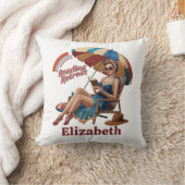 サマー読ズリトリートブックラバー引用文 クッション (ブランケット)