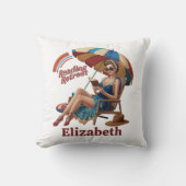 サマー読ズリトリートブックラバー引用文 クッション (正面)