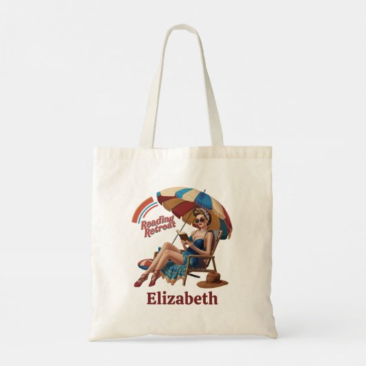 サマー読ズリトリートブックラバー引用文 トートバッグ (裏面)