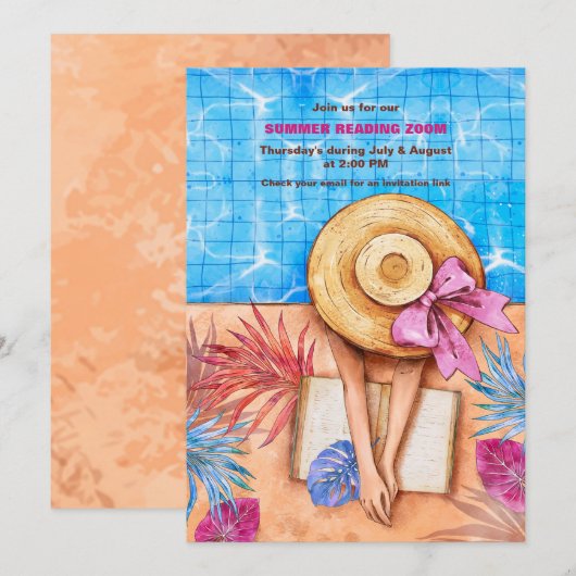 サマー読招待状 招待状 (正面/裏面)
