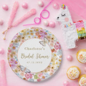 サマー開花フローラバタフライブライダルシャワーカスタム ペーパープレート (パーティー)