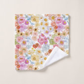 サマー開花フローラバタフライ バスタオルセット (ウォッシュタオル)