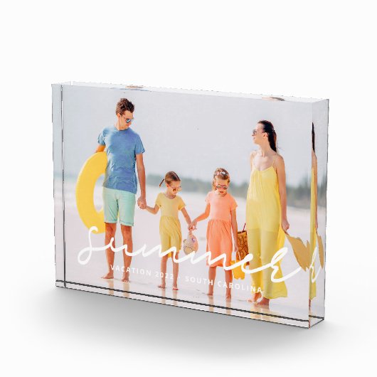 サマー20XXファミリーバケーションモダンシンプル フォトブロック (右)